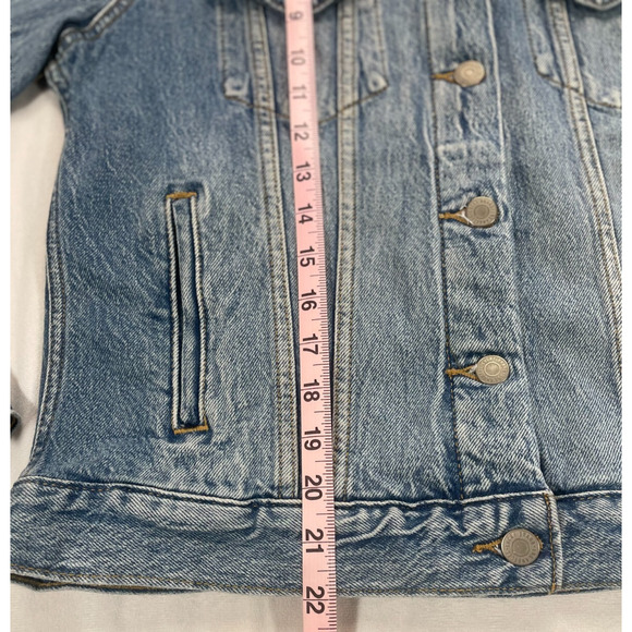 Lucky Brand Tomboy Trucker Jean Jacket Women's Medium M Blue Denim Button Front - Picture 10 of 10